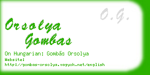 orsolya gombas business card