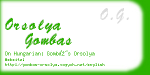 orsolya gombas business card